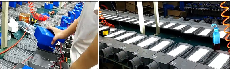 6米鋰電池太陽能路燈燈桿生產細節